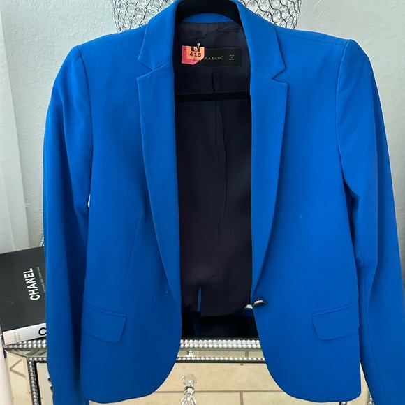 ZARA BLUE BLAZER - Picture 3 of 5